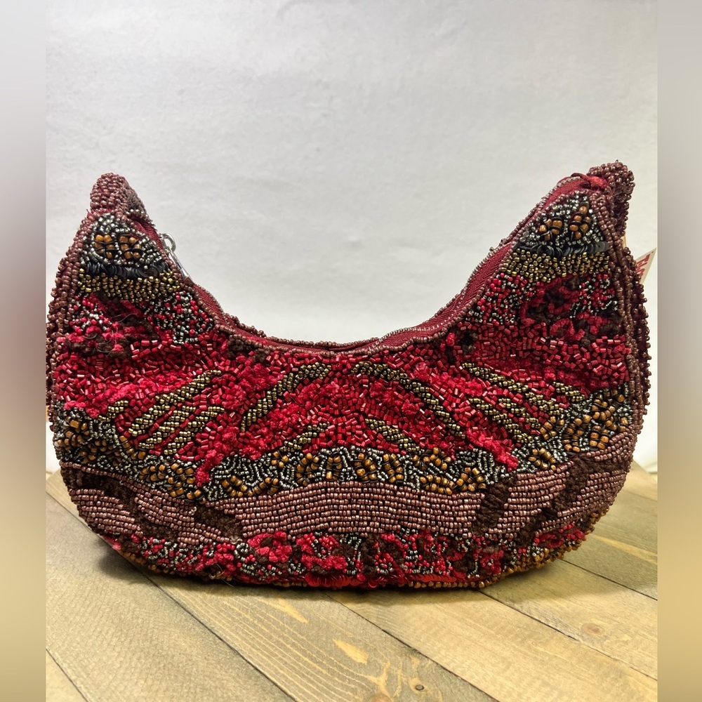 Viral Beaded Maroon Bag …Tjmaxx & Marshalls - Picture 1 of 7